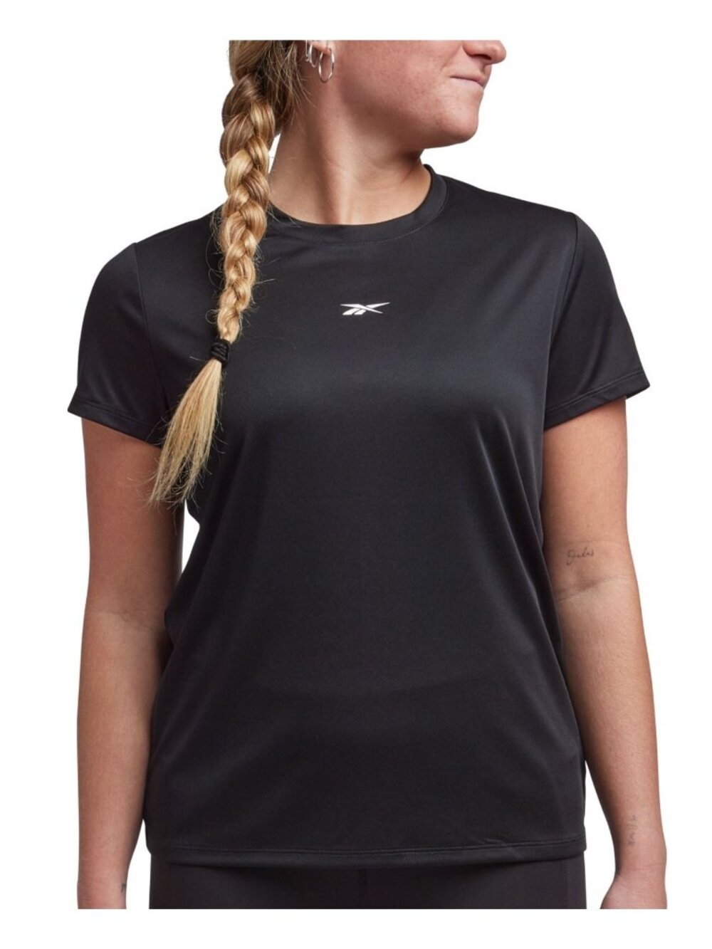 Reebok Women Active Identity Performance Logo Tech T-Shirt Black Size M